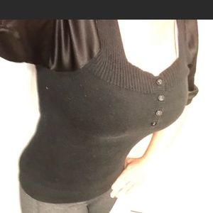 Elle sweater w/ Satin Sleeves